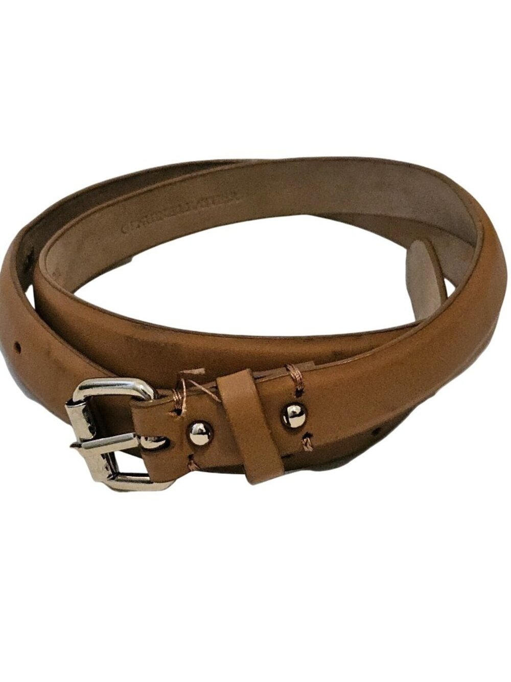 Ann Taylor Skinny Light Brown Leather Belt Womens Small